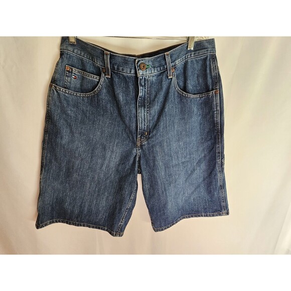 Tommy Hilfiger Shorts Men's Blue Denim Cargo Shorts 100% Cotton Size 35 - Picture 3 of 16